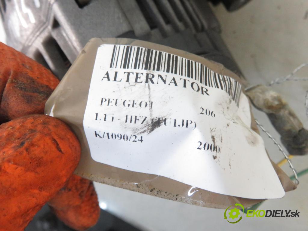 PEUGEOT 206 liftback (2A/C) HB 2000 44,00 1.1 60 - HFZ 1124,00 Alternátor 9636204780 (Alternátory)