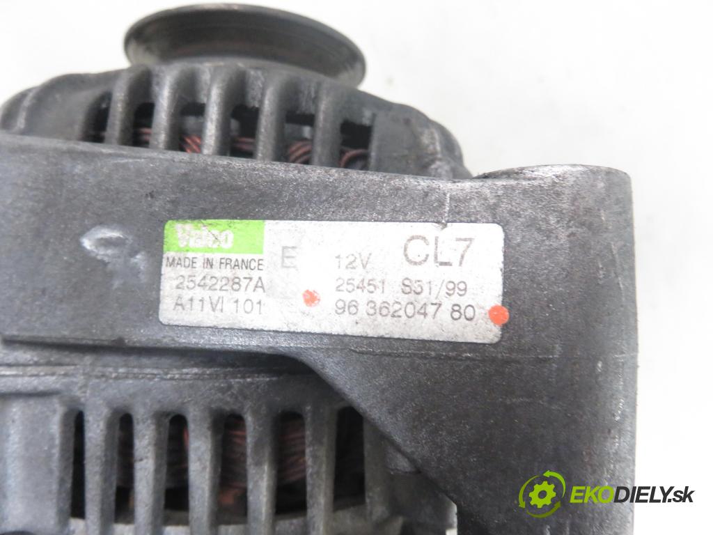 PEUGEOT 206 liftback (2A/C) HB 2000 44,00 1.1 60 - HFZ 1124,00 Alternátor 9636204780 (Alternátory)