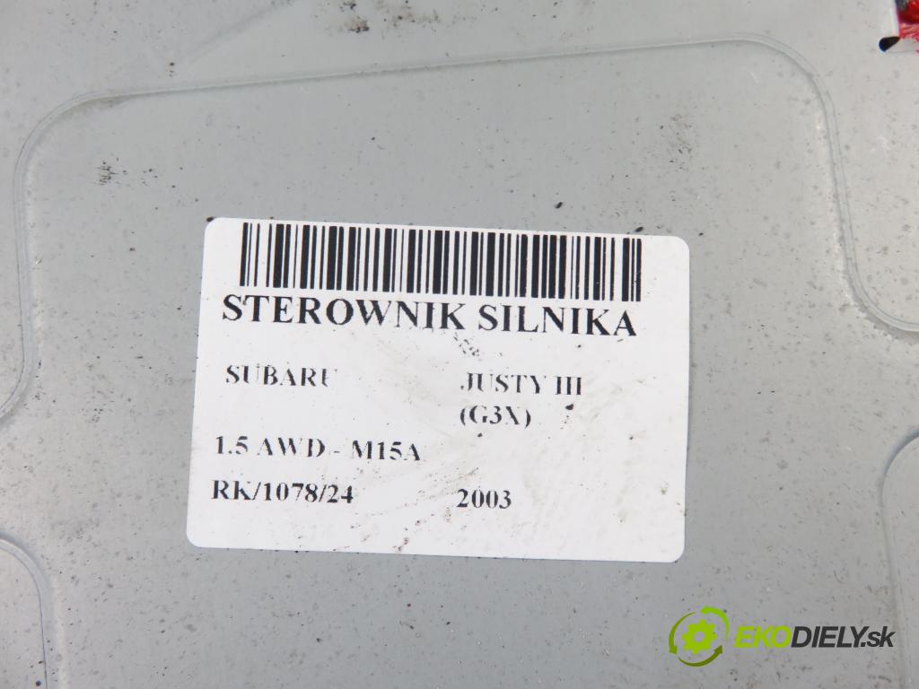 SUBARU JUSTY III (G3X) HB 2003 79,00 1.5 AWD - 99 M15A 1490,00 Riadiaca jednotka Motor 3392086G5