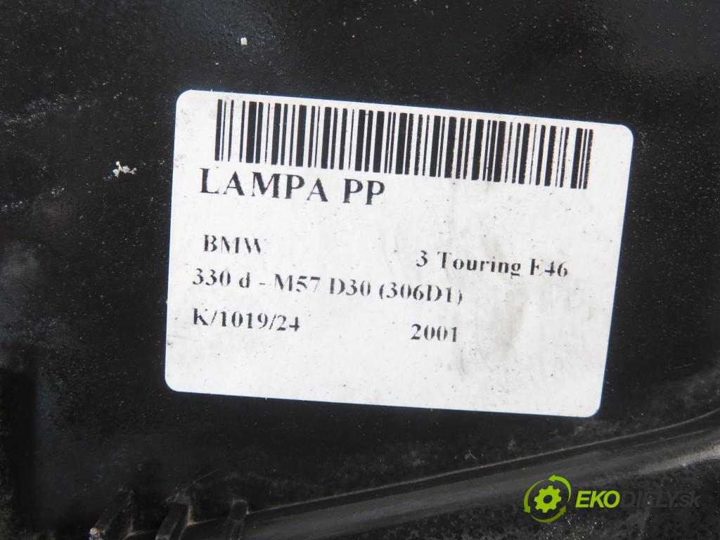 BMW 3 Touring (E46) KOMBI 2001 135,00 330 d - M57 D30 184 (306D1) 2926,00 Svetlo PP 6902746