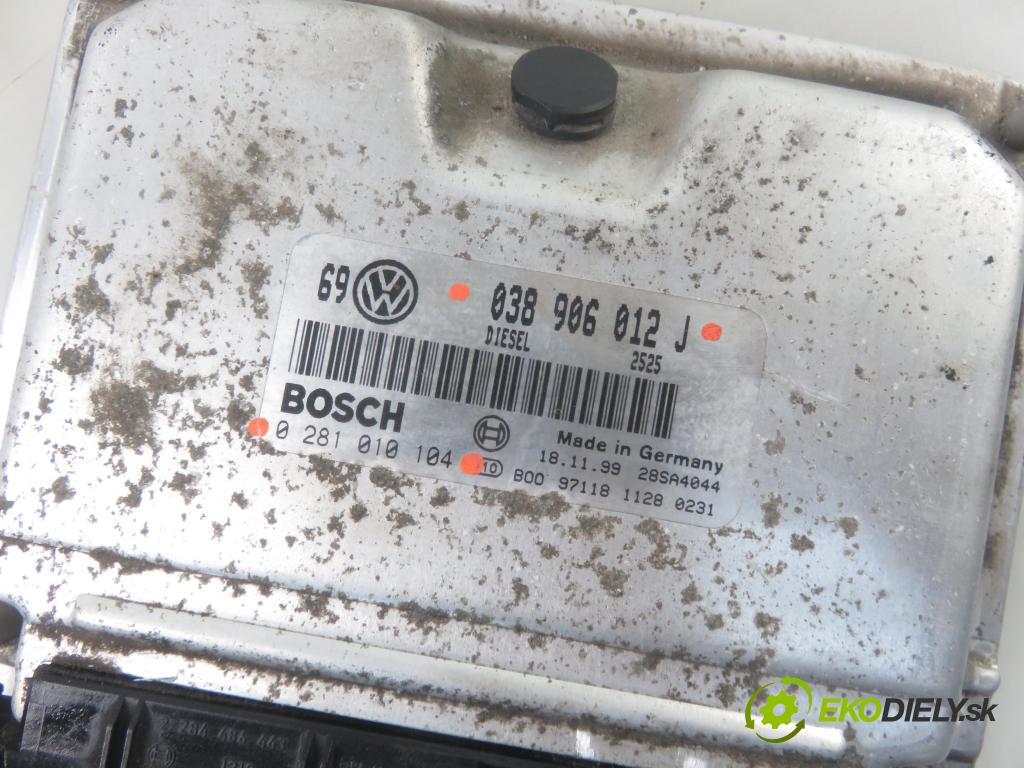 VW GOLF IV Variant (1J5) KOMBI 2000 50,00 1.9 SDI - AQM 1896,00 Riadiaca jednotka Motor 038906012J ; 0281010104