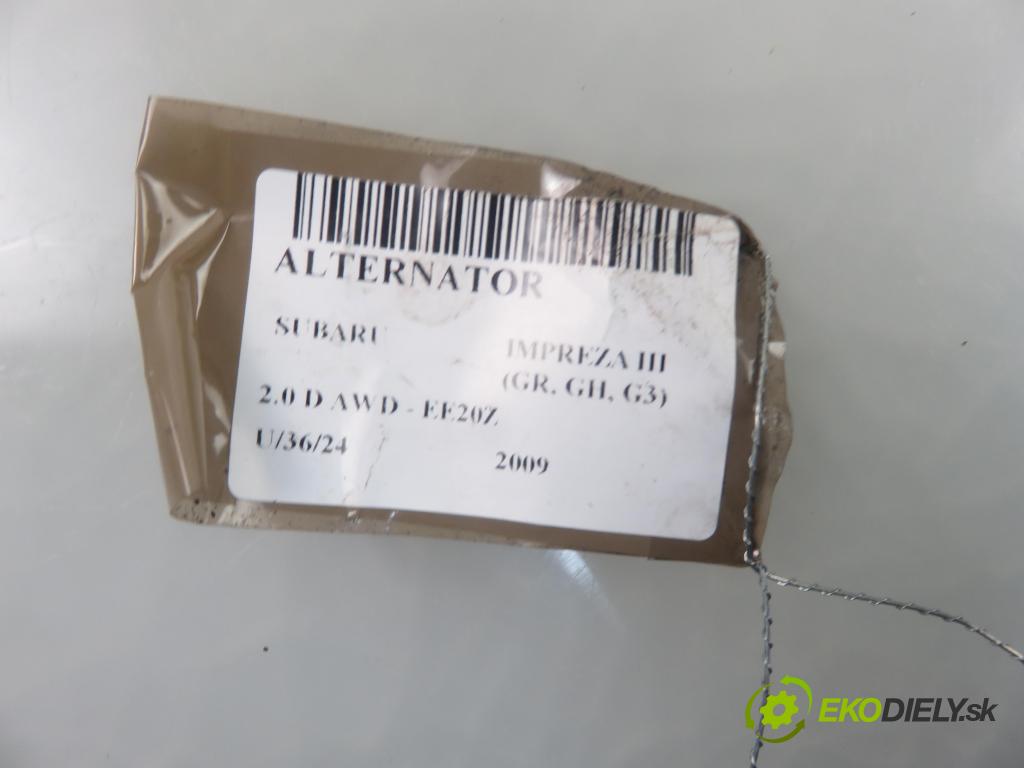 SUBARU IMPREZA liftback (GR, GH, G3) HB 2009 110,00 2.0 D AWD - EE20Z 1998,00 Alternátor A3TX0581 (Alternátory)
