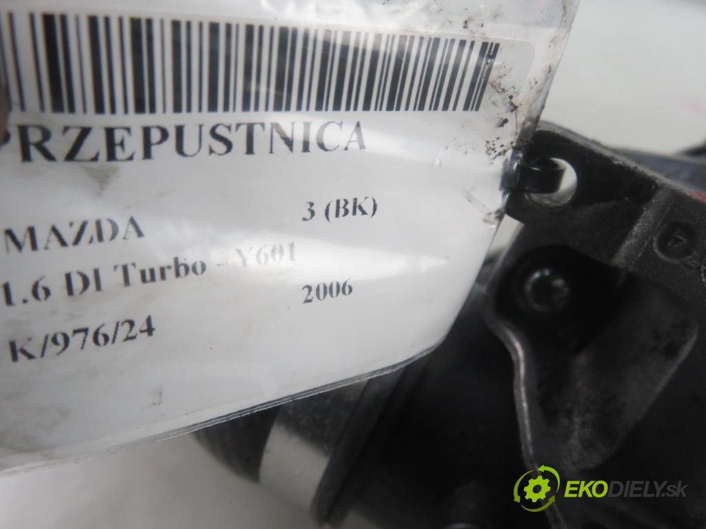 MAZDA 3 (BK) HB 2006 80,00 1.6 DI Turbo 109 - Y601 (PSA) 1560,00 Škrtiaca klapka 9655971880 (Škrtiace klapky)