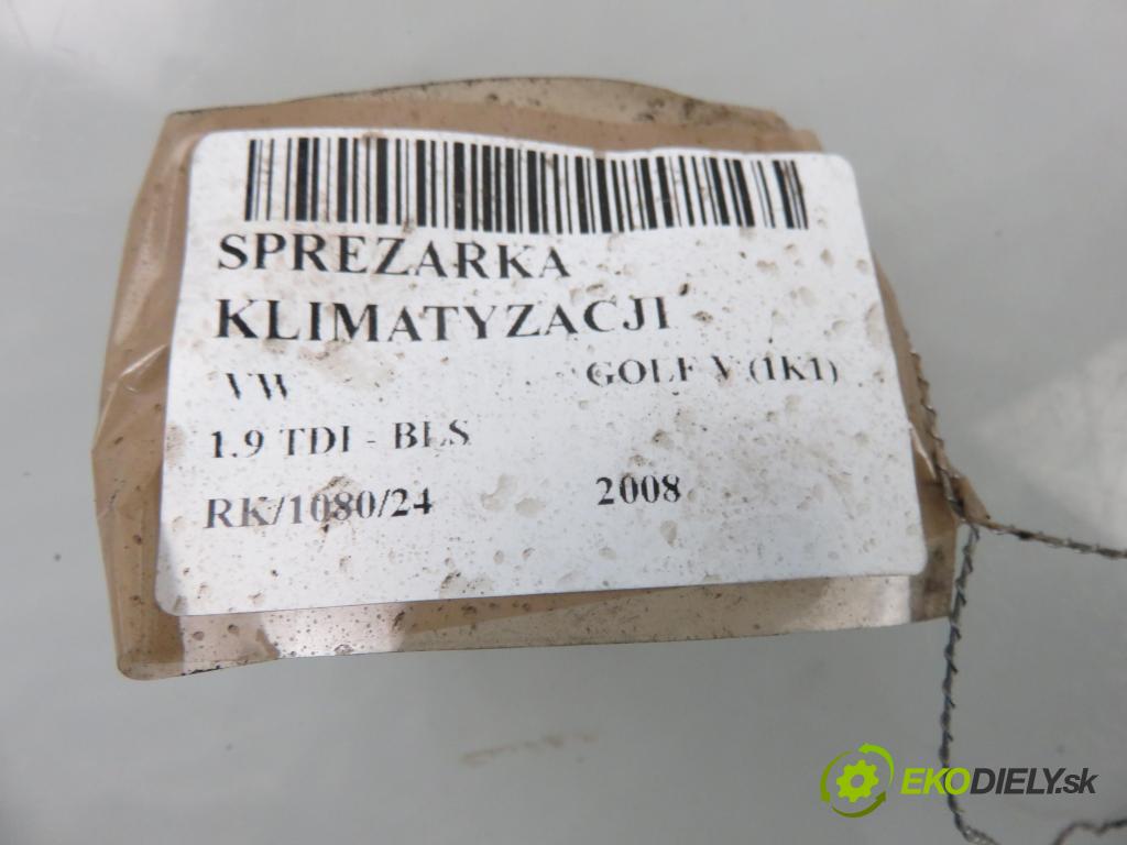 VW GOLF V (1K1) HB 2008 77,00 1.9 TDI - BLS 1896,00 KOMPRESOR: klimatizace 1K0820808D (Kompresory)