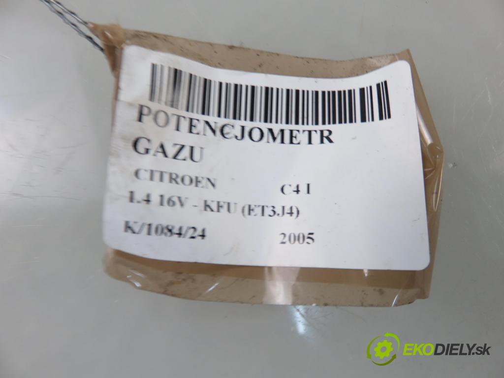 CITROEN C4 I (LC_) HB 2005 65,00 1.4 16V 88 - KFU 1360,00 Potenciometer plynu 0280755001 ; 9660889180 (Pedále)
