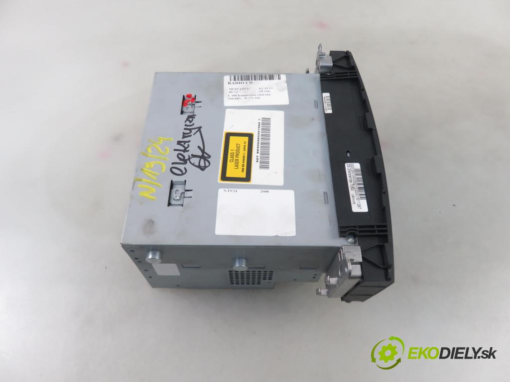 MERCEDES-BENZ KLASA C (W204) SEDAN 2008 115,00 C 180 Kompressor BlueEFFICIENCY 156 - M 271.910 1597,00 RADIO CD 2048709694 ; 2048706589 ; 0014429060