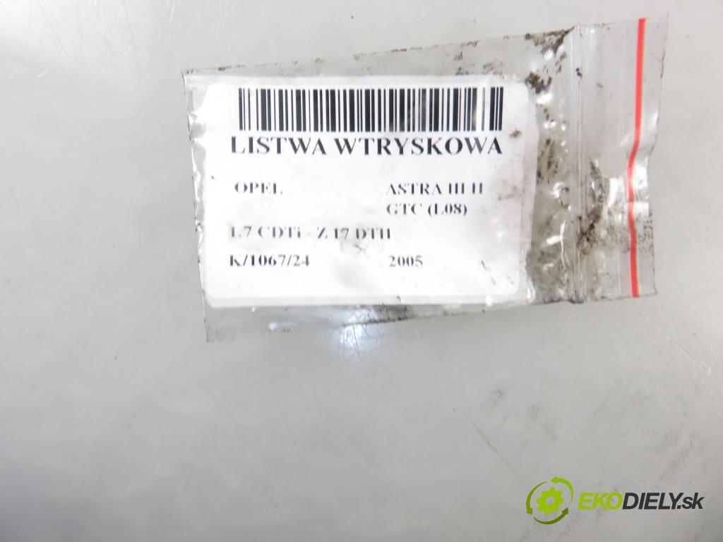 OPEL ASTRA H GTC (L08) HB 2005 74,00 1.7 CDTi - Z 17 DTH 1686,00 Lišta vstrekovacia 0445214049 ; 0281002398 (Vstrekovacie lišty)