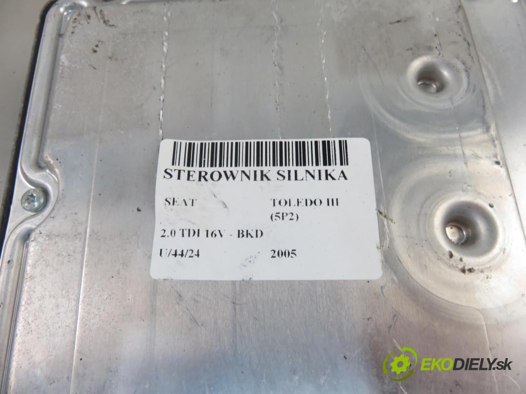 SEAT TOLEDO III (5P2) MINIVAN 2005 103,00 2.0 TDI 16V - BKD 1968,00 Riadiaca jednotka Motor 03G906016FH ; 0281011909