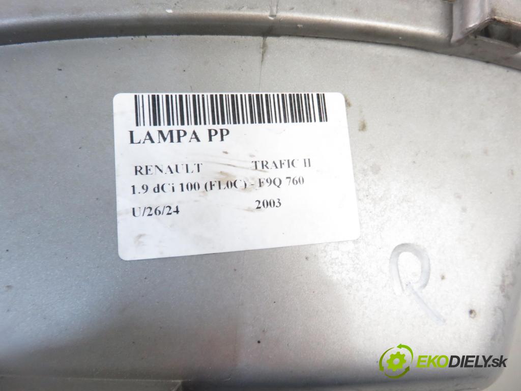 RENAULT TRAFIC II Skrzynia (FL) FURGON 2003 74,00 1.9 dCi 100 - F9Q 760 1870,00 Svetlo PP 7700311372