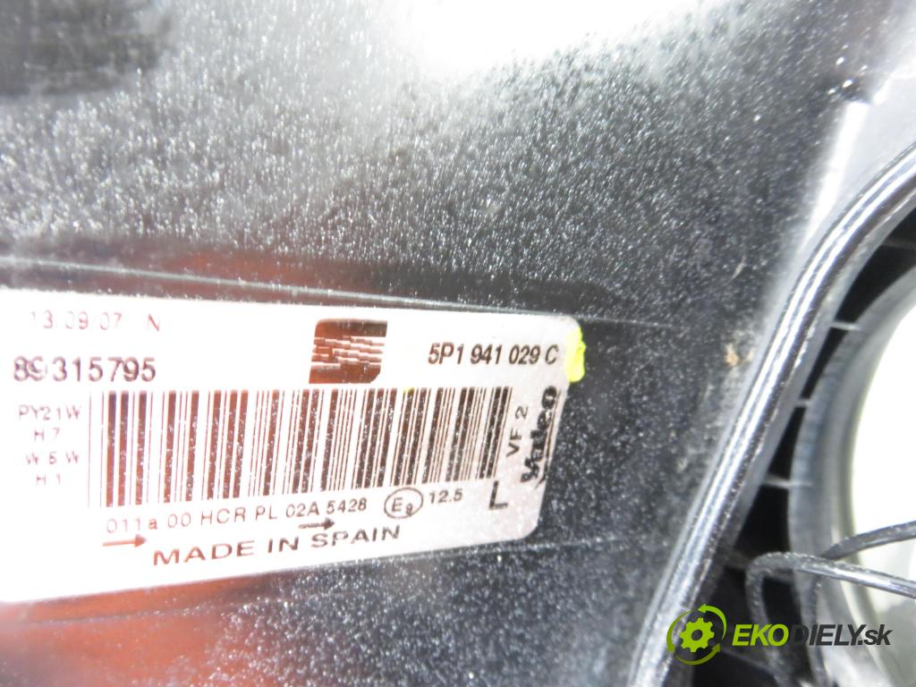 SEAT TOLEDO III (5P2) MINIVAN 2005 103,00 2.0 TDI 16V - BKD 1968,00 Svetlo LP 5P1941029C