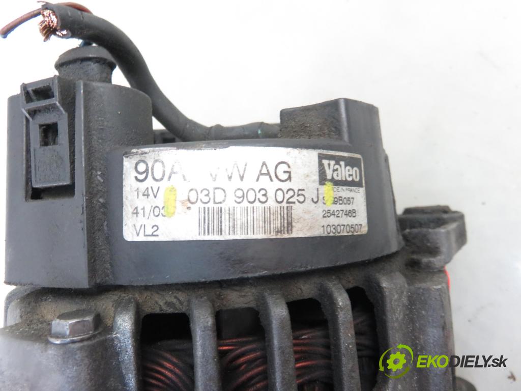 SKODA FABIA I (6Y2) HB 2003 40,00 1.2 6V 54 - AWY 1198,00 Alternátor 03D903025J (Alternátory)