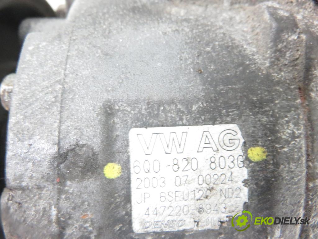 SKODA FABIA I (6Y2) HB 2003 40,00 1.2 6V 54 - AWY 1198,00 KOMPRESOR: klimatizace 6Q0820803G (Kompresory)