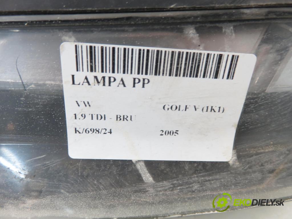 VW GOLF V (1K1) HB 2005 66,00 1.9 TDI PD 90 - BRU 1896,00 Svetlo PP 1K6941006A