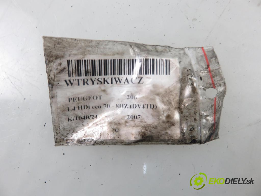 PEUGEOT 206 liftback (2A/C) HB 2007 50,00 1.4 HDi 8V 70 - 8HZ 1398,00 vstrekovač 0445110252 (Vstrekovače)