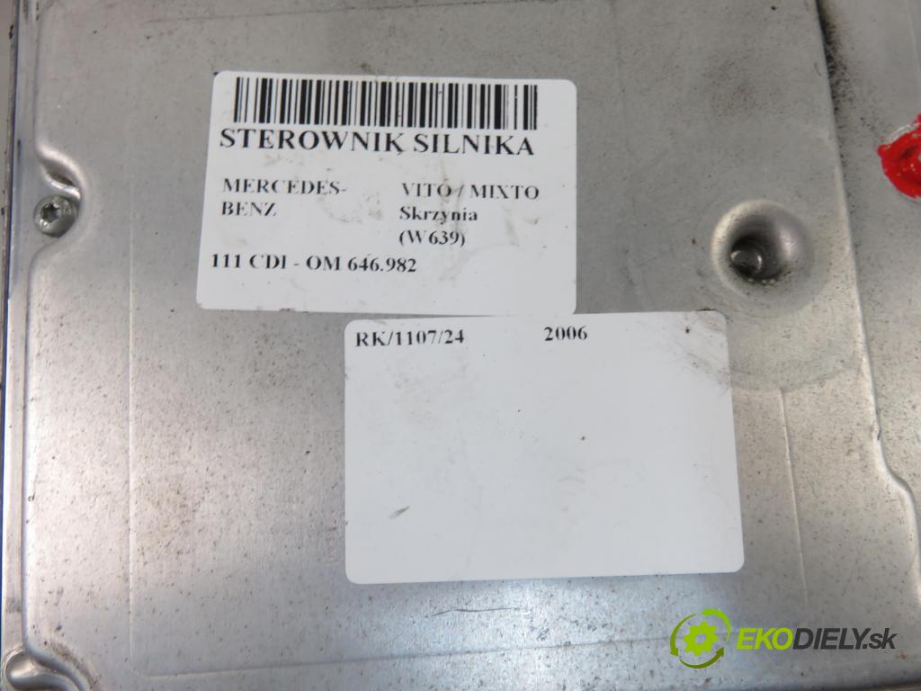 MERCEDES-BENZ VITO / MIXTO Skrzynia (W639) FURGON 2006 80,00 111 CDI 109 - OM 646.982 2148,00 řídící jednotka motora A6461532591 ; 0281012065