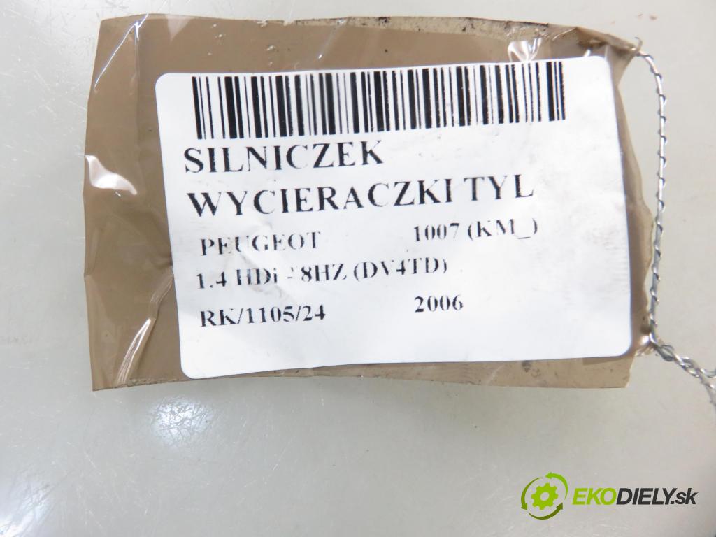 PEUGEOT 1007 (KM_) HB 2006 0,00 1.4 HDi - 8HZ (DV4TD) 1398,00 motorek stěrače ZADNÍ: 9637158780 ; 53014712