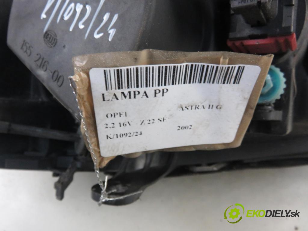 OPEL ASTRA G Кabriolet (F67) CABRIO 2002 108,00 2.2 16V - Z 22 SE 2198,00 světlo PP 13117078