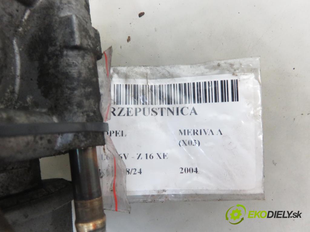 OPEL MERIVA A nadwozie wielkoprzestrzenne (MPV) (X03) HB 2004 74,00 1.6 16V - Z 16 XE 1598,00 Škrtiaca klapka 25177983 (Škrtiace klapky)