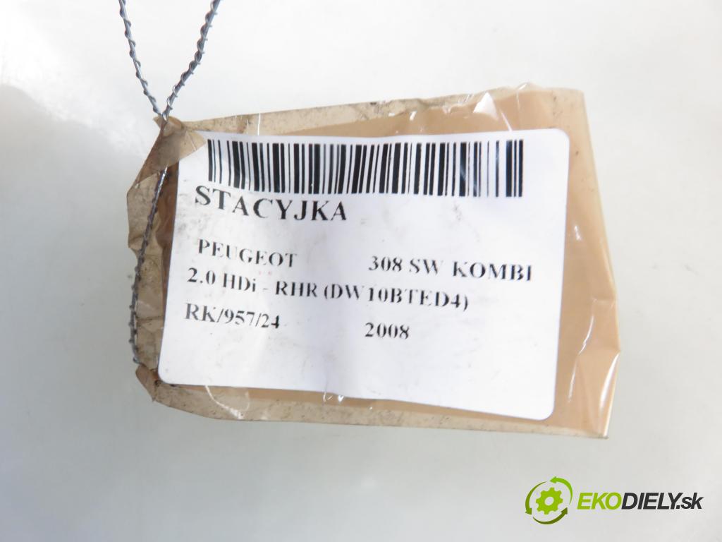 PEUGEOT 308 SW KOMBI 2008 100,00 2.0 HDi 136 1997,00 spinačka 36410600 ; 9663123280 (Spínacie skrinky a kľúče)