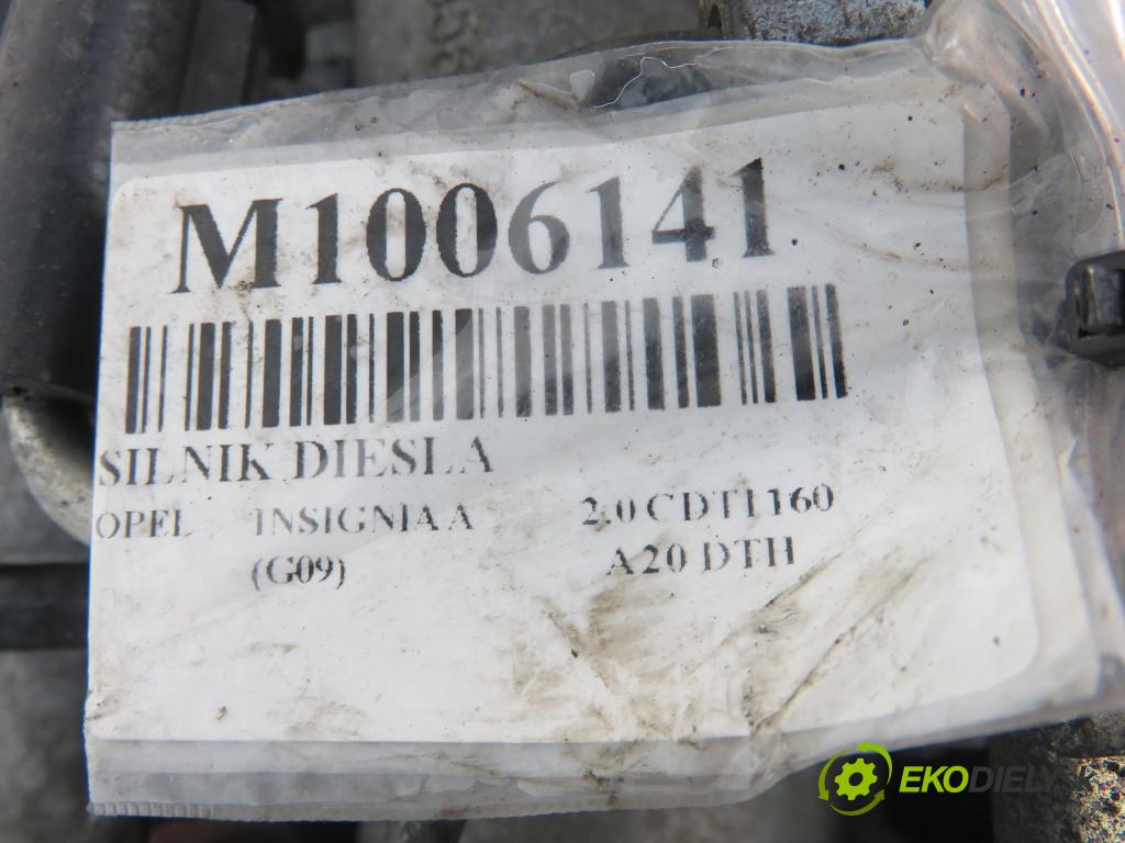 OPEL INSIGNIA A sedan (G09) SEDAN 2008 118,00 2.0 CDTI 160 - A 20 DTH 1956,00 Motor DIESEL A20DTH