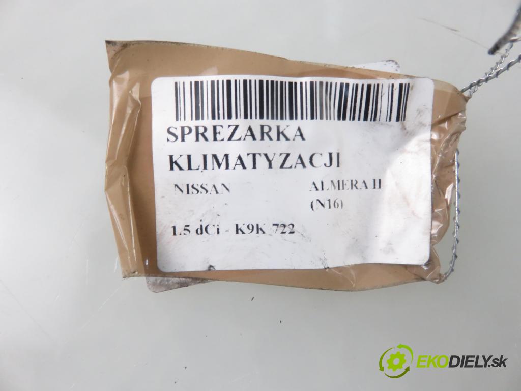 NISSAN ALMERA II Hatchback (N16) HB 2003 60,00 1.5 dCi - K9K 722 1461,00 KOMPRESOR: klimatizace 8200050141 (Kompresory)