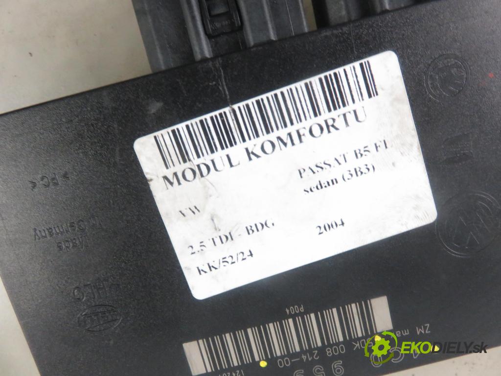 VW PASSAT B5.5 (3B3) SEDAN 2004 120,00 2.5 TDI - BDG 2496,00 MODUL komfortu 1C0959799B ; 5DK00821400