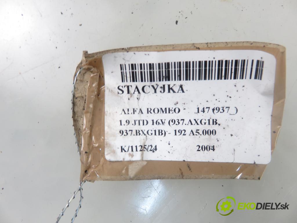 ALFA ROMEO 147 (937_) HB 2004 103,00 1.9 JTD Multijet 140 - 192 A5.000 1910,00 spinačka B36505521 (Spínacie skrinky a kľúče)