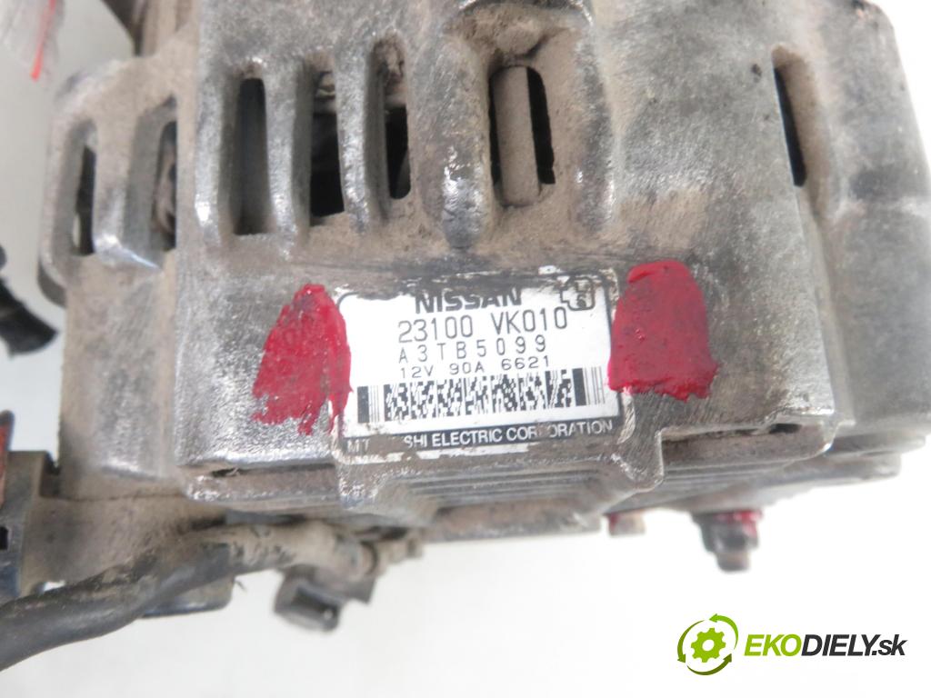 NISSAN NAVARA (D22_) PICK-UP 2003 98,00 2.5 D 4x4 - YD25DDTi 2488,00 Alternátor 23100VK010 (Alternátory)