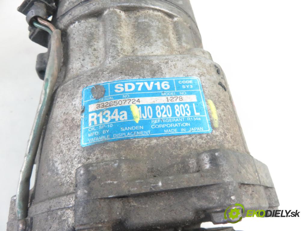 FORD GALAXY (WGR) MINIVAN 2002 85,00 1.9 TDI PD 115 - AUY 1896,00 KOMPRESOR: klimatizace 1J0820803L (Kompresory)