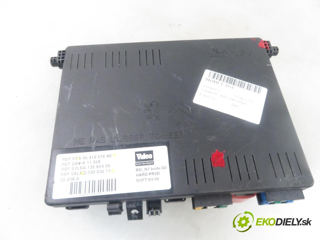 CITROEN XSARA (N1) HB 2001 66,00 2.0 HDi 90 - RHY (DW10TD) 1997,00 MODUL BSI 9641957680 ; 73003211