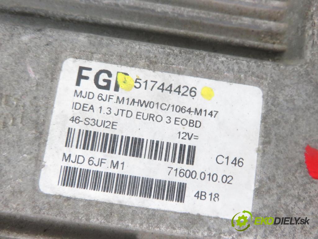 FIAT IDEA (350_) HB 2004 0,00 1.3 D Multijet - 188 A9.000 1248,00 Riadiaca jednotka Motor 51744426
