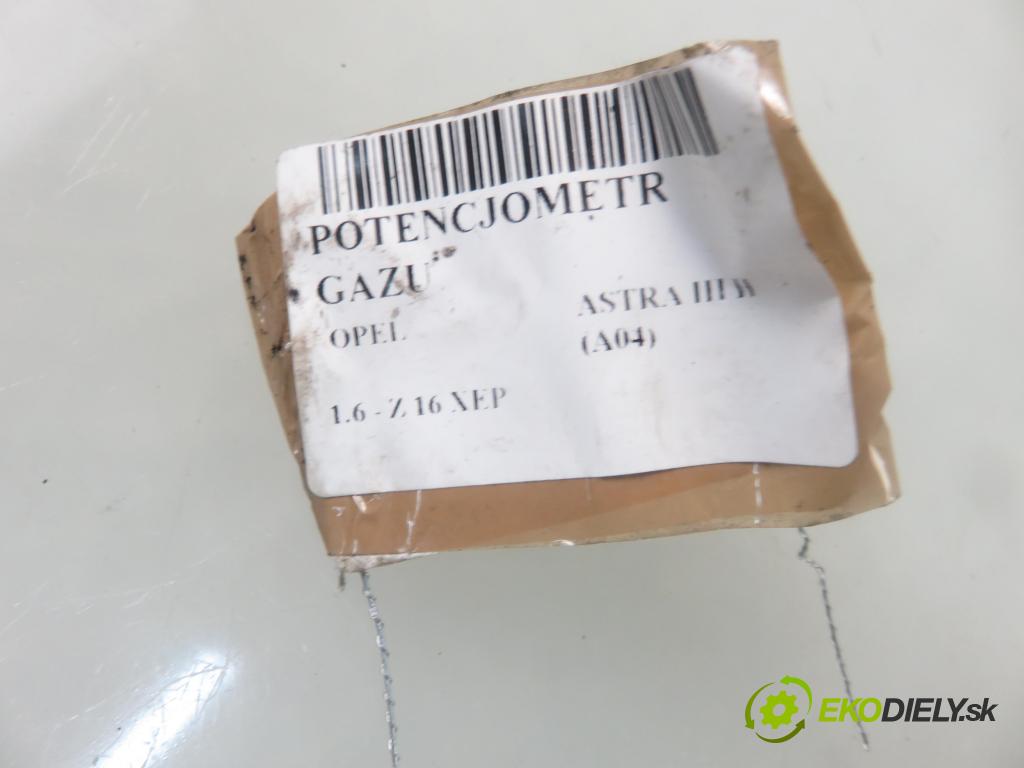 OPEL ASTRA H (A04) HB 2004 77,00 1.6 - Z 16 XEP 1598,00 Potenciometer plynu 24427004ZG ; 6PV00811204 (Pedále)