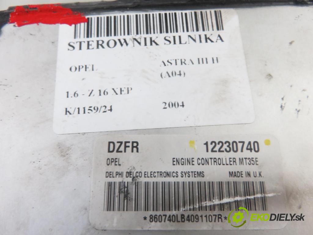OPEL ASTRA H (A04) HB 2004 77,00 1.6 - Z 16 XEP 1598,00 řídící jednotka motora 12230740
