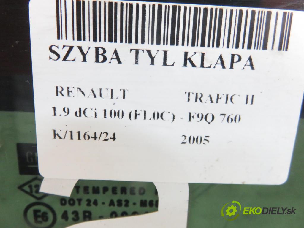 RENAULT TRAFIC II Skrzynia (FL) FURGON 2005 74,00 1.9 dCi 100 - F9Q 760 1870,00 okno ZADNÍ: kapota