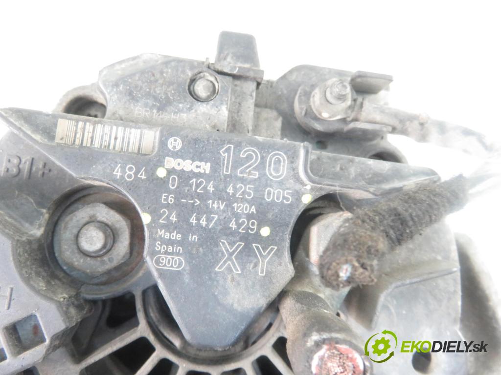 OPEL ASTRA H (A04) HB 2004 77,00 1.6 - Z 16 XEP 1598,00 Alternátor 0124425005 ; 24447429 (Alternátory)