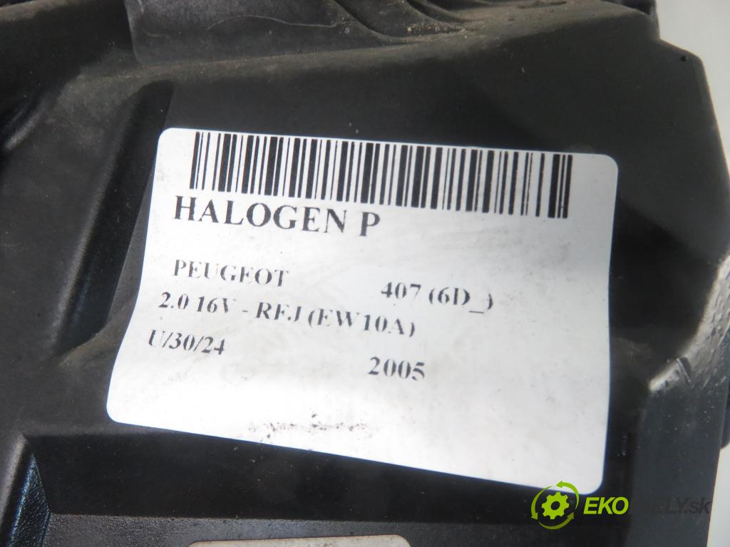 PEUGEOT 407 (6D_) SEDAN 2005 103,00 2.0 16V  1997,00 hmlové svetlo, hmlovka P 9641945480