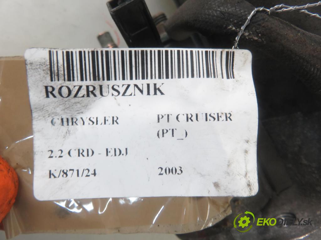 CHRYSLER PT CRUISER (PT_) MINIVAN 2003 89,00 2.2 CRD 121 - EDJ 2148,00 Štartér 05033125AB ; M002T88572ZC (Štartéry)