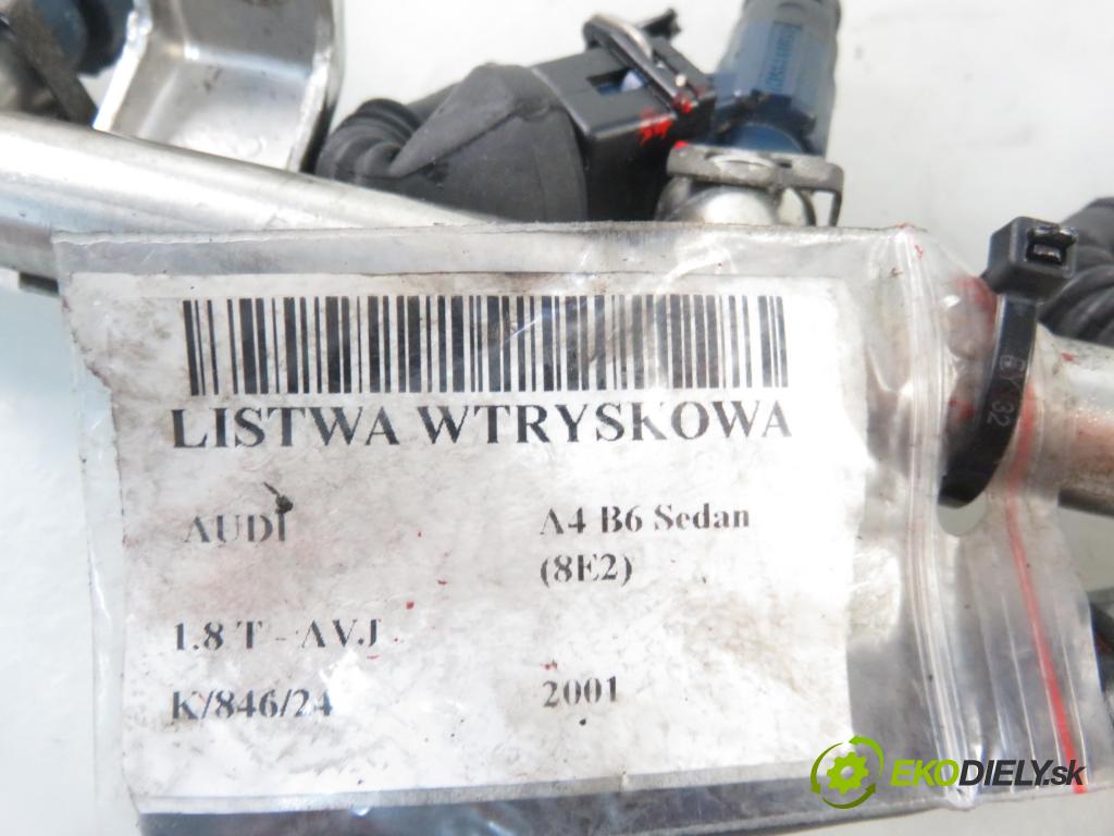 AUDI A4 (8E2, B6) SEDAN 2001 110,00 1.8 T - AVJ 1781,00 Lišta vstrekovacia 0280156065 ; 06B133551M (Vstrekovacie lišty)