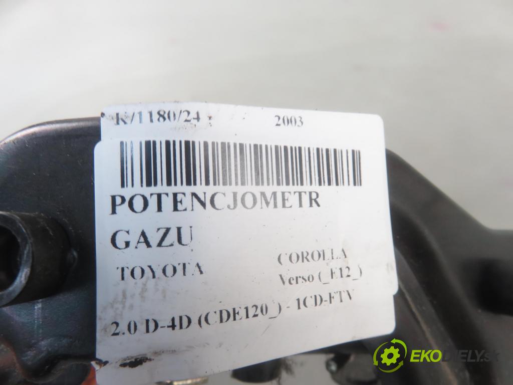 TOYOTA COROLLA Verso (_E12_) MINIVAN 2003 66,00 2.0 D-4D (CDE120_) - 1CD-FTV 1995,00 Potenciometer plynu 8928147018 ; 1983003010 (Pedále)