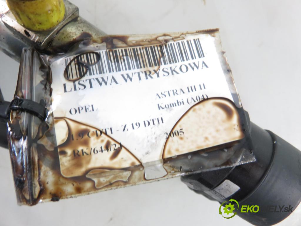 OPEL ASTRA H Kombi (A04) KOMBI 2005 110,00 1.9 CDTI - Z 19 DTH 1910,00 Lišta vstrekovacia 55200251 ; 0445214057 ; 0281002507 (Vstrekovacie lišty)
