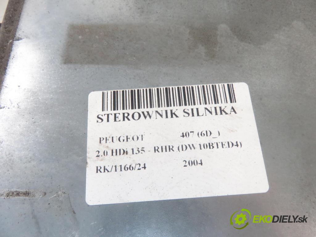 PEUGEOT 407 (6D_) SEDAN 2004 100,00 2.0 HDi 135 - RHR 1997,00 řídící jednotka motora 5WS40167DT ; 9655041480