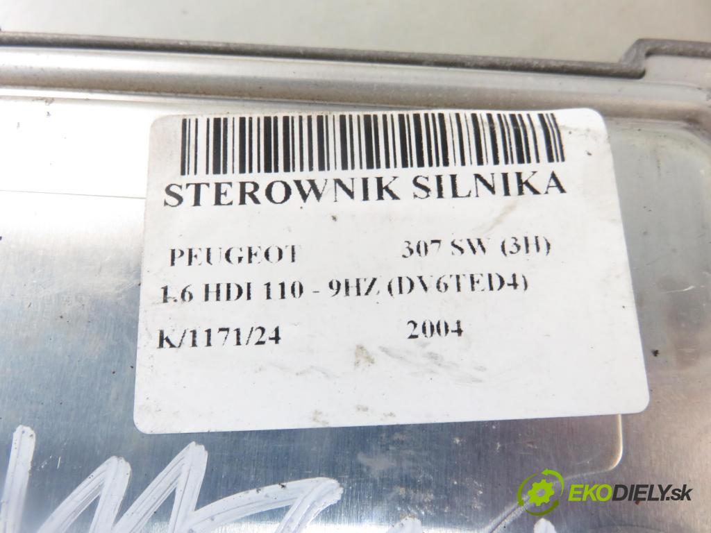 PEUGEOT 307 SW (3H) KOMBI 2004 80,00 1.6 HDI 110 - 9HZ (DV6TED4) 1560,00 řídící jednotka motora 0281011803 ; 9663267780