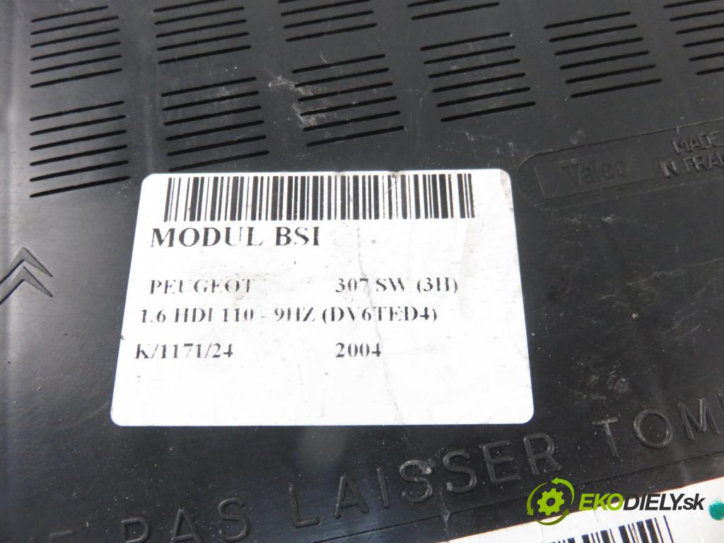PEUGEOT 307 SW (3H) KOMBI 2004 80,00 1.6 HDI 110 - 9HZ (DV6TED4) 1560,00 MODUL BSI 9651197680 ; 9651196980