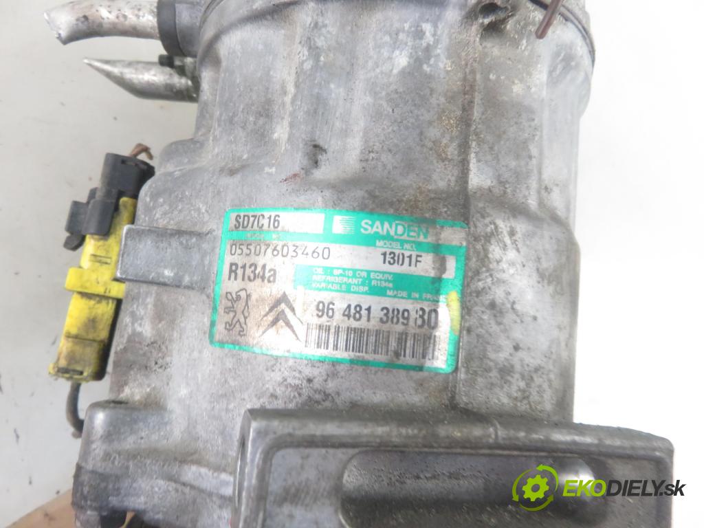 PEUGEOT 407 (6D_) SEDAN 2004 100,00 2.0 HDi 135 - RHR 1997,00 KOMPRESOR: klimatizace 9648138980 (Kompresory)