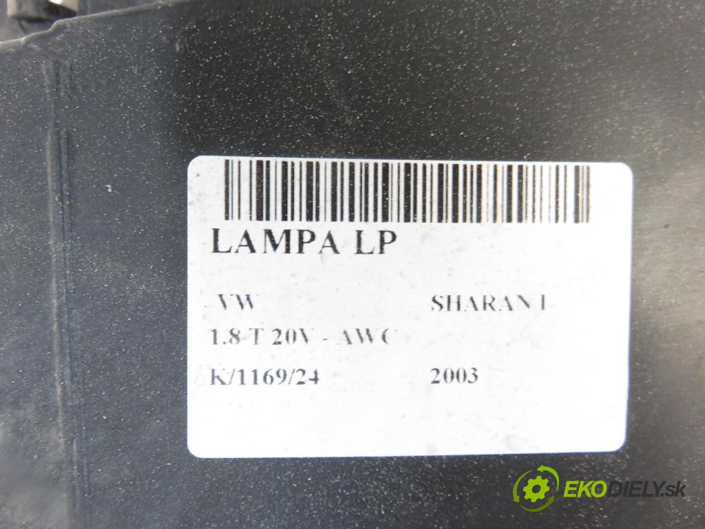 VW SHARAN (7M8, 7M9, 7M6) MINIVAN 2003 110,00 1.8 T 20V - AWC 1781,00 Svetlo LP 0301182201 ; 7M3941015D