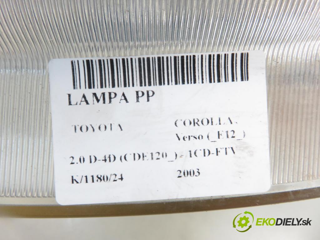 TOYOTA COROLLA Verso (_E12_) MINIVAN 2003 66,00 2.0 D-4D (CDE120_) - 1CD-FTV 1995,00 Svetlo PP