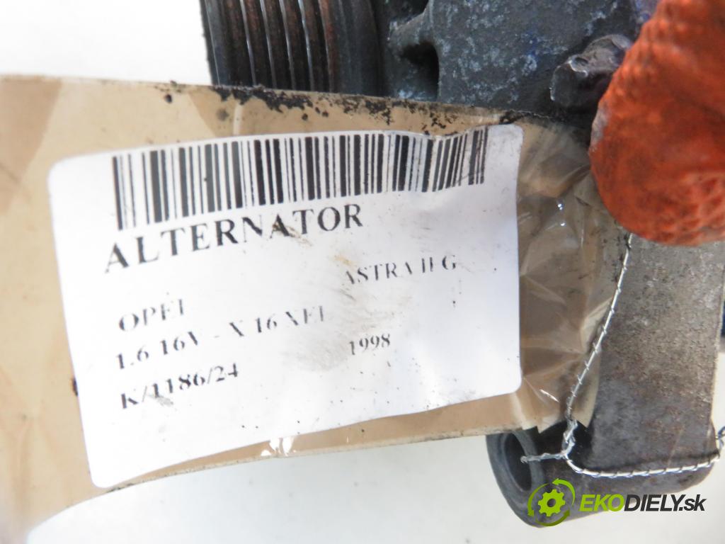 OPEL ASTRA G liftback (T98) HB 1998 74,00 1.6 16V - X 16 XEL 1598,00 Alternátor 246308 (Alternátory)