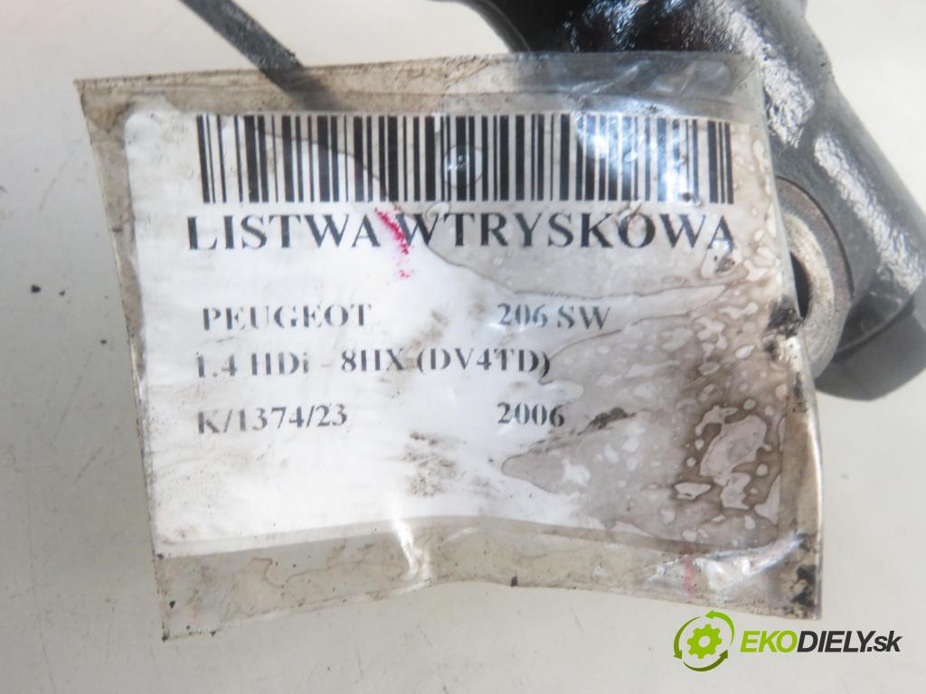PEUGEOT 206 SW (2E/K) KOMBI 2006 50,00 1.4 HDi - 8HX (DV4TD) 1398,00 Lišta vstrekovacia 9654592680 ; 9653981180 ; 55PP0602 (Vstrekovacie lišty)