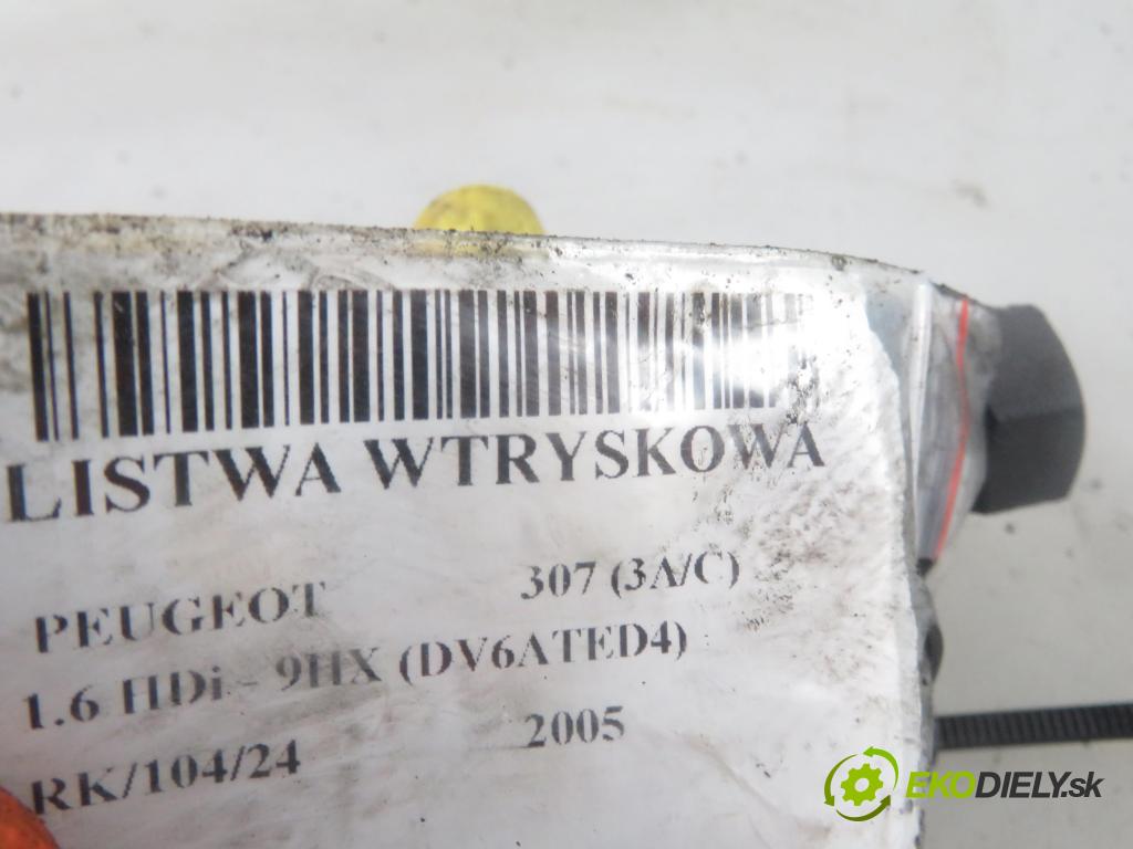PEUGEOT 307 (3A/C) HB 2005 0,00 1.6 HDi - 9HX (DV6ATED4) 1560,00 Lišta vstrekovacia 9658227880 ; 55PP0603 (Vstrekovacie lišty)
