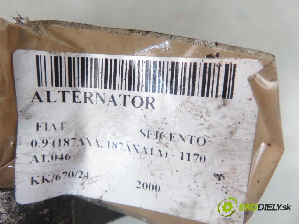 FIAT SEICENTO / 600 (187_) HB 2000 29,00 0.9 39 - 1170 A1.046 899,00 Alternátor 2930200 (Alternátory)